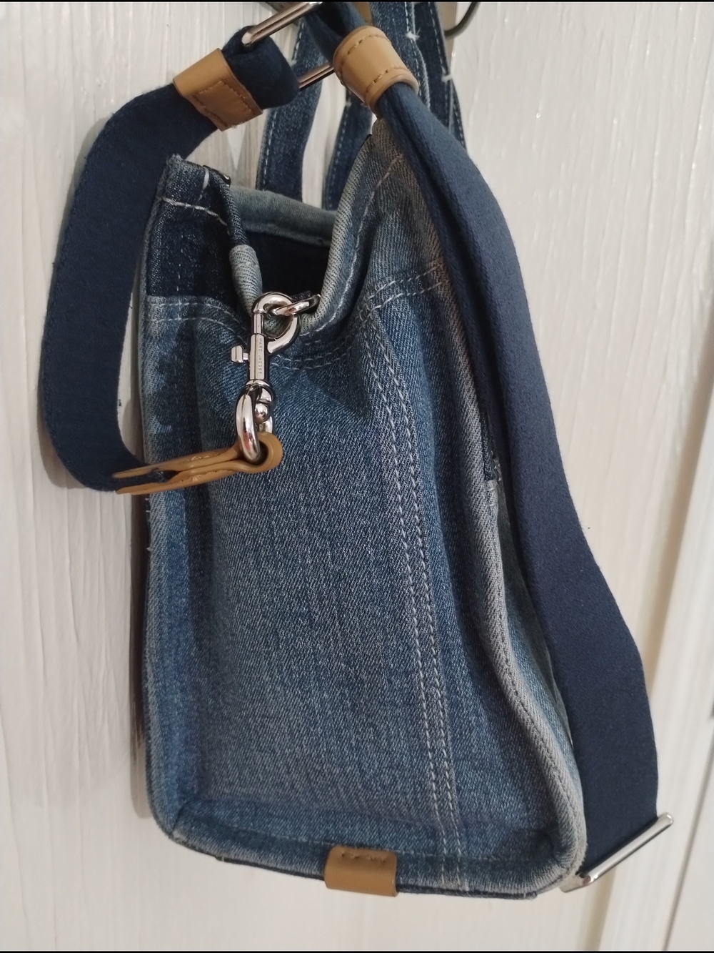 Marc Jacobs Blue Denim Patchwork Medium Tote Bag "Final Sale Price " - Picture 8 of 16